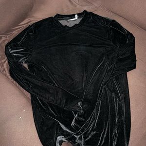 Asos Black Suade Long Sleeve